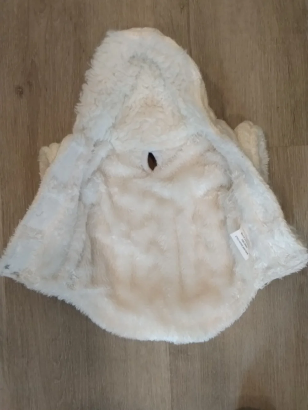 Dog Sweater/Jacket - Knitted Outer/Fleese Inner Heavy Weight White Size Extra Sm